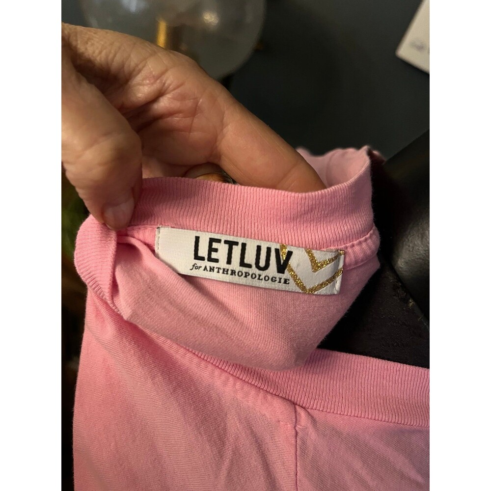 LETLUV by Anthroplogie Grateful Dead 100% cotton S Pink T shirt Graphic Tee $98 - Picture 6 of 6